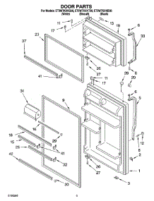 02 - Door Parts parts for Whirlpool Refrigerator ET8WTKXKB08 from AppliancePartsPros.com