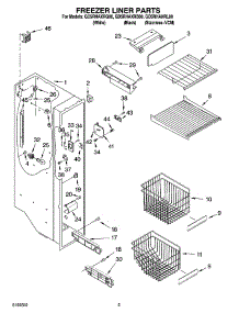04 - Freezer Liner Parts parts for Whirlpool Refrigerator GD5RHAXRQ00 from AppliancePartsPros.com