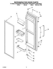 06 - Refrigerator Door Parts parts for Whirlpool Refrigerator GD5RHAXRT00 from AppliancePartsPros.com