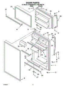 02 - Door Parts parts for Whirlpool Refrigerator ET8WTMXKT07 from AppliancePartsPros.com