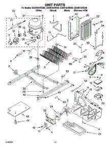 09 - Unit Parts parts for Whirlpool Refrigerator GD5RHAXRT00 from AppliancePartsPros.com