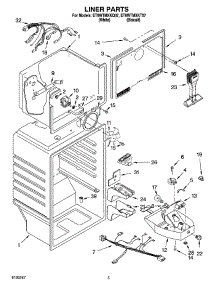 03 - Liner Parts parts for Whirlpool Refrigerator ET8WTMXKT07 from AppliancePartsPros.com