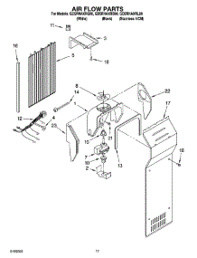 10 - Air Flow Parts parts for Whirlpool Refrigerator GD5RHAXRQ00 from AppliancePartsPros.com