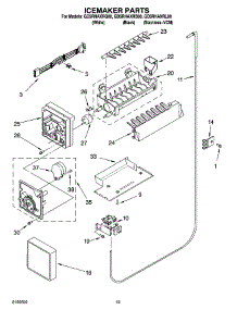 12 - Icemaker Parts parts for Whirlpool Refrigerator GD5RHAXRQ00 from AppliancePartsPros.com