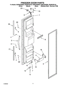 07 - Freezer Door Parts parts for Whirlpool Refrigerator ED5PHEXRB00 from AppliancePartsPros.com