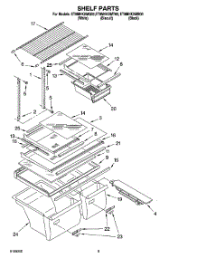 05 - Shelf Parts, Optional Parts parts for Whirlpool Refrigerator ET8MHKXMT03 from AppliancePartsPros.com