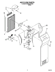 05 - Air Flow Parts parts for Whirlpool Refrigerator 6GS2SHQXRQ00 from AppliancePartsPros.com