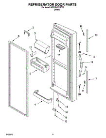 07 - Refrigerator Door Parts parts for Whirlpool Refrigerator 6GS2SHQXRQ00 from AppliancePartsPros.com