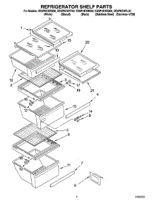 03 - Refrigerator Shelf Parts parts for Whirlpool Refrigerator ED5PHEXRT00 from AppliancePartsPros.com
