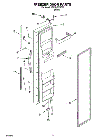 08 - Freezer Door Parts parts for Whirlpool Refrigerator 6GS2SHQXRQ00 from AppliancePartsPros.com
