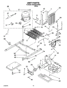 10 - Unit Parts parts for Whirlpool Refrigerator 6GS2SHQXRQ00 from AppliancePartsPros.com