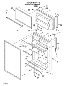 02 - Door Parts parts for Whirlpool Refrigerator 8VET2WPKKQ04 from AppliancePartsPros.com