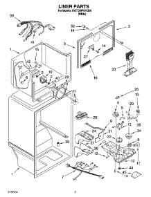 03 - Liner Parts parts for Whirlpool Refrigerator 8VET2WPKKQ04 from AppliancePartsPros.com