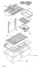 05 - Shelf Parts, Optional Parts parts for Whirlpool Refrigerator 8VET2WPKKQ04 from AppliancePartsPros.com