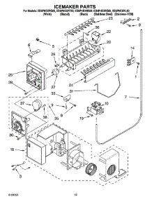 12 - Icemaker Parts, Optional Parts parts for Whirlpool Refrigerator ED5PHEXRL00 from AppliancePartsPros.com