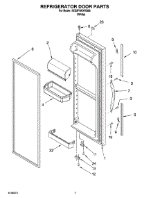 05 - Refrigerator Door Parts parts for Whirlpool Refrigerator 6ES2FHKXRQ00 from AppliancePartsPros.com
