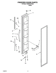 06 - Freezer Door Parts parts for Whirlpool Refrigerator 6ES2FHKXRQ00 from AppliancePartsPros.com