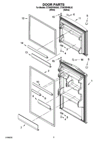02 - Door Parts parts for Whirlpool Refrigerator ET0WSRXMQ02 from AppliancePartsPros.com