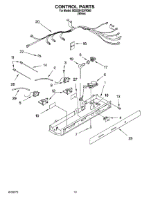 12 - Control Parts, Optional Parts parts for Whirlpool Refrigerator 6GS2SHQXRQ00 from AppliancePartsPros.com