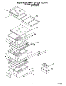 03 - Refrigerator Shelf Parts parts for Whirlpool Refrigerator 6GS5SHGXRS00 from AppliancePartsPros.com