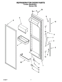 05 - Refrigerator Door Parts parts for Whirlpool Refrigerator 6ED2FHKXRL00 from AppliancePartsPros.com