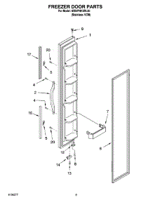 06 - Freezer Door Parts parts for Whirlpool Refrigerator 6ED2FHKXRL00 from AppliancePartsPros.com