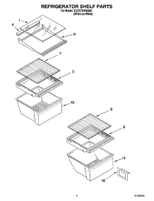 03 - Refrigerator Shelf Parts parts for Whirlpool Refrigerator ED2GTKXNQ00 from AppliancePartsPros.com