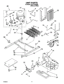 08 - Unit Parts parts for Whirlpool Refrigerator ED2GTKXNQ00 from AppliancePartsPros.com