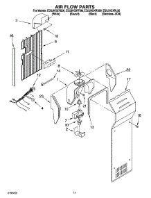 10 - Air Flow Parts parts for Whirlpool Refrigerator ED5JHGXRB00 from AppliancePartsPros.com