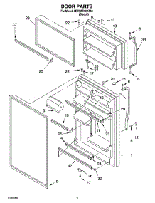 02 - Door Parts parts for Whirlpool Refrigerator 8ET8MTKXKT05 from AppliancePartsPros.com