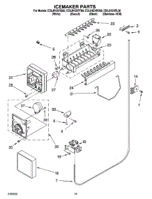 12 - Icemaker Parts, Optional Parts parts for Whirlpool Refrigerator ED5JHGXRT00 from AppliancePartsPros.com