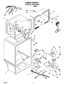 03 - Liner Parts parts for Whirlpool Refrigerator ET8WTEXMQ02 from AppliancePartsPros.com
