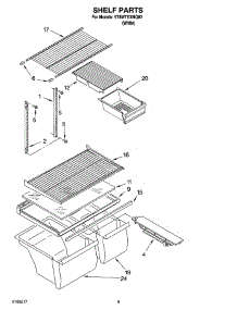 05 - Shelf Parts, Optional Parts parts for Whirlpool Refrigerator ET8WTEXMQ02 from AppliancePartsPros.com