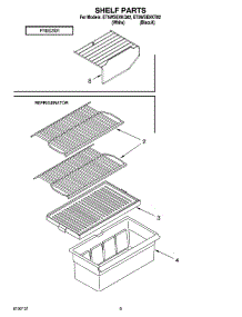 05 - Shelf Parts, Literature And Optional Parts parts for Whirlpool Refrigerator ET5WSEXKT02 from AppliancePartsPros.com