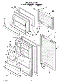 02 - Door Parts parts for Whirlpool Refrigerator ER8MHMXML02 from AppliancePartsPros.com