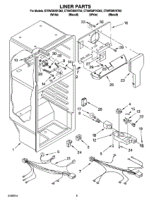 03 - Liner Parts parts for Whirlpool Refrigerator ET6WSMXKQ02 from AppliancePartsPros.com