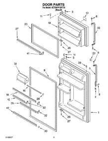02 - Door Parts parts for Whirlpool Refrigerator 8ET8WPKXKT05 from AppliancePartsPros.com