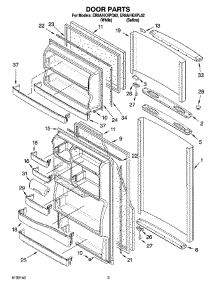 02 - Door Parts parts for Whirlpool Refrigerator ER8AHKXPQ02 from AppliancePartsPros.com