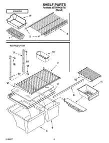 05 - Shelf Parts, Optional Parts parts for Whirlpool Refrigerator 8ET8WPKXKT05 from AppliancePartsPros.com