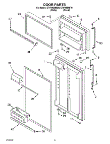 02 - Door Parts parts for Whirlpool Refrigerator ET1FHMXMQ01 from AppliancePartsPros.com