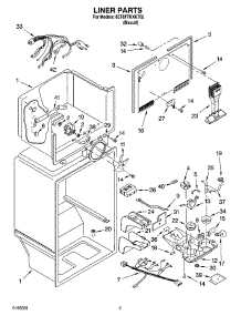 03 - Liner Parts parts for Whirlpool Refrigerator 8ET8FTKXKT05 from AppliancePartsPros.com