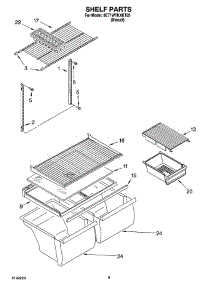 05 - Shelf Parts, Optional Parts parts for Whirlpool Refrigerator 8ET1WTKXKT05 from AppliancePartsPros.com