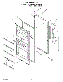 03 - Door Parts parts for Whirlpool Refrigerator EL7ATRRMQ04 from AppliancePartsPros.com