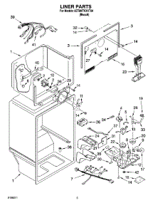 03 - Liner Parts parts for Whirlpool Refrigerator 8ET8MTKXKT04 from AppliancePartsPros.com