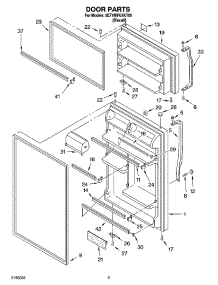 02 - Door Parts parts for Whirlpool Refrigerator 8ET1MTKXKT05 from AppliancePartsPros.com
