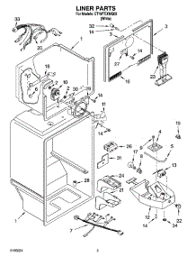 03 - Liner Parts parts for Whirlpool Refrigerator ET1MTEXMQ02 from AppliancePartsPros.com