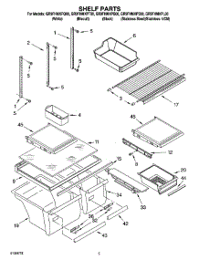 03 - Shelf Parts parts for Whirlpool Refrigerator GR9FHMXPB00 from AppliancePartsPros.com