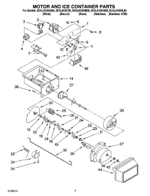 05 - Motor And Ice Container Parts parts for Whirlpool Refrigerator ED5LHGXNL00 from AppliancePartsPros.com