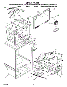 02 - Liner Parts parts for Whirlpool Refrigerator GR9FHMXPT00 from AppliancePartsPros.com