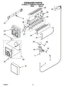 05 - Icemaker Parts parts for Whirlpool Refrigerator ET1GHMXPT00 from AppliancePartsPros.com